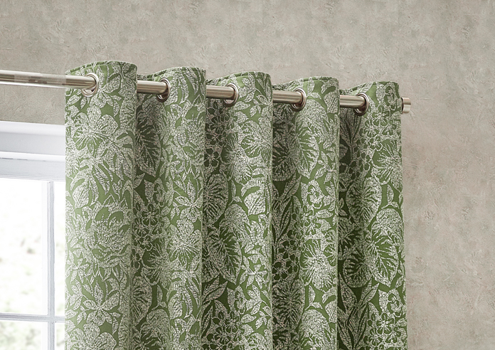 Bali Eyelet, Olive - Ready Made Curtains - Image 9